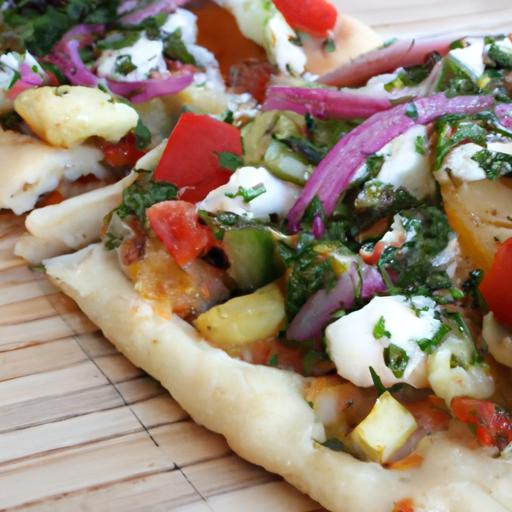 Wholesome Mediterranean Pizza on Nutty Whole Wheat Pita