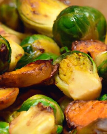 Golden Roasts: Brussels Sprouts & Sweet Potatoes Delight
