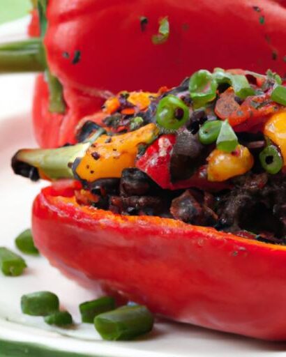 Colorful Black Bean & Corn Stuffed Peppers: A Flavorful Feast