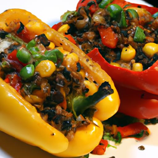 Flavor-Packed Black Bean & Corn Stuffed Peppers Recipe