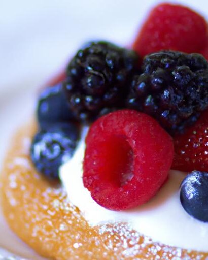 Heavenly Angel Food Cake Topped with Fresh Berries Delight