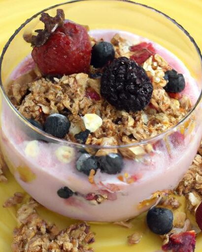 Berry Bliss: Boost Health with Yogurt Granola Smoothie