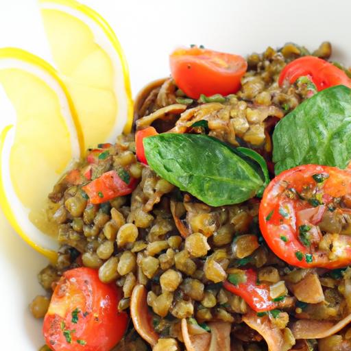 Nutritious lentil Pasta with‍ Fresh Pesto & ‍Cherry Tomatoes