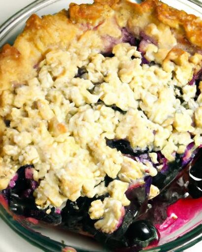 Perfecting Blueberry Crumble Pie: A Sweet, Tangy Delight